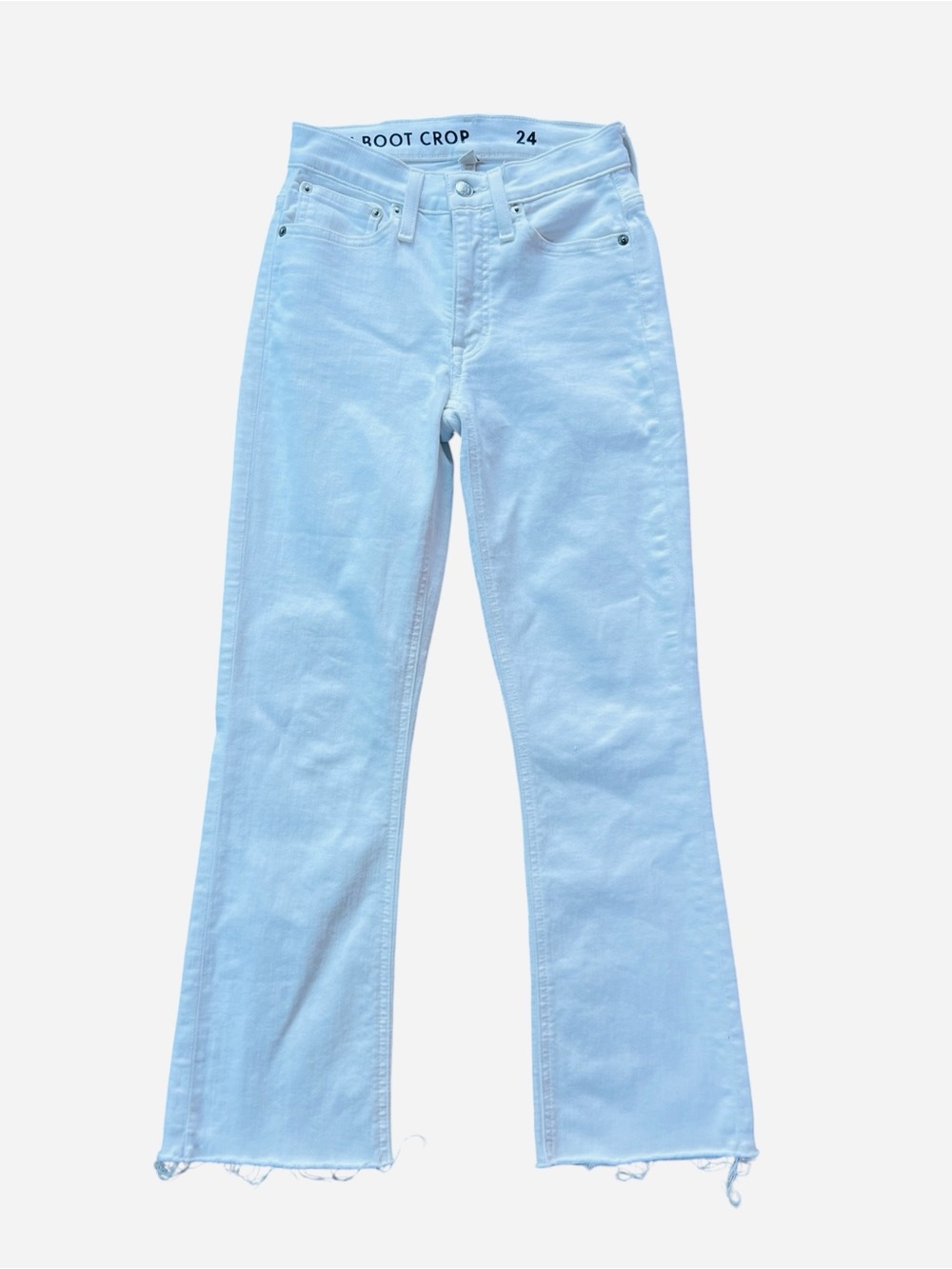 J. Crew White Women's Boot Crop Jeans